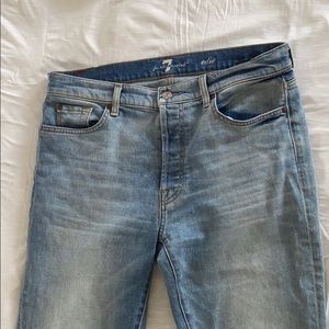 NWOT 7 for all mankind wide leg jeans with rings